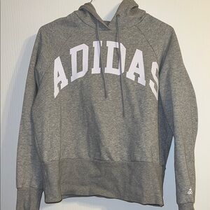 Adidas Gray Hoodie with White Logo